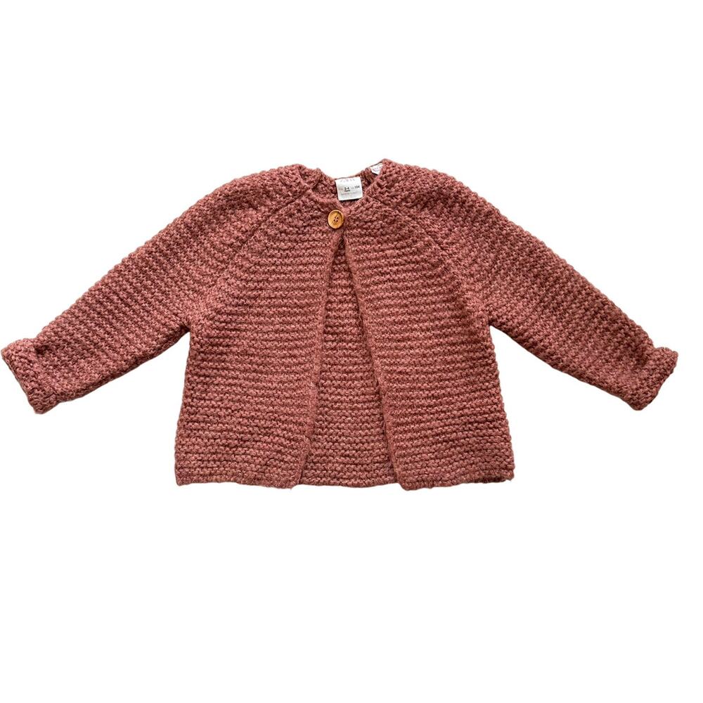 Zara Chunky Knit Cardigan Sweater Size 3-4y
